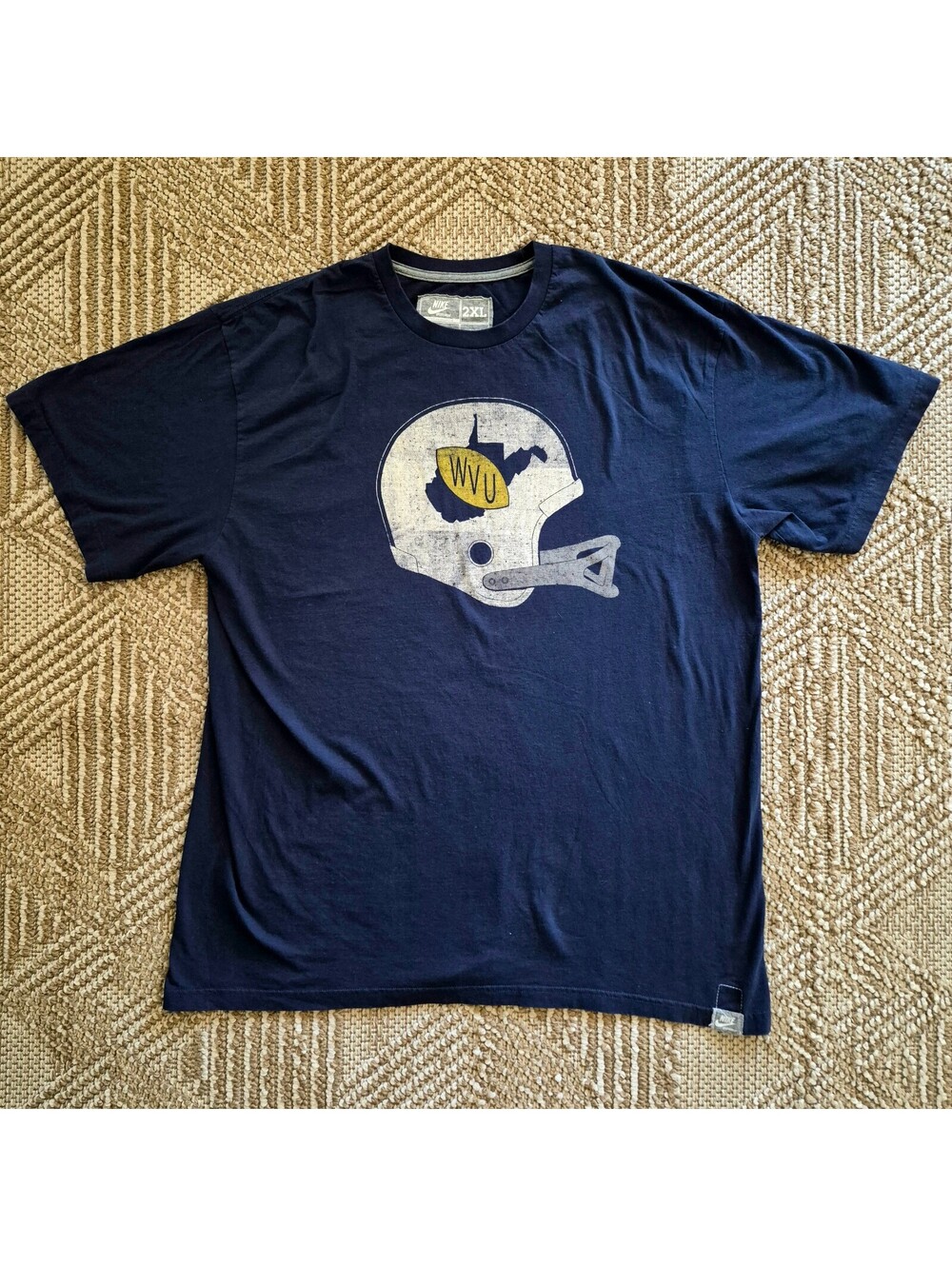 VTG Y2k Nike West Virginia Mountaineers Graphic Tee 2XL XXL